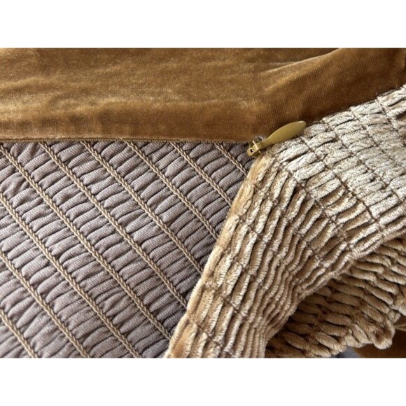 Reformation Mallory Velvet Top Size 4 Long Sleeve Smocked Sweetheart Romantic - Picture 8 of 8